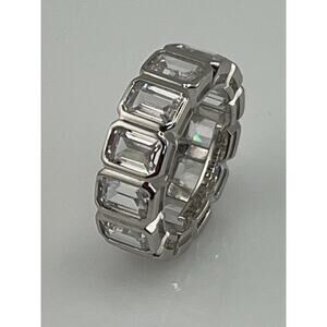 CZ Stealing Silver BAND Ring Size 7 (7MM)